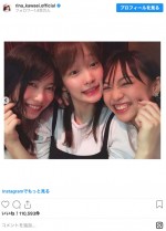 （左から）横山由依、川栄李奈、木崎ゆりあ ※「川栄李奈」インスタグラム