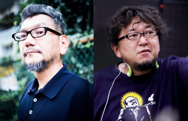 映画『シン・ウルトラマン』（左から）企画・脚本を担当する庵野秀明と監督の樋口真嗣