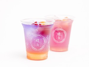 京都・梅体験専門店「蝶矢」】色が変わる不思議なドリンク！？「オーロラ梅ソーダ」