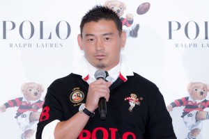 『キッカー ベア カプセル コレクション』 発表会に登場した五郎丸歩