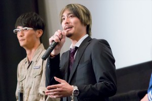 『ビルド NEW WORLD 仮面ライダーグリス』の完成披露舞台挨拶に登場した水上剣星