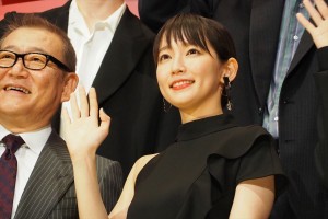 映画『見えない目撃者』完成披露試写会に登場した吉岡里帆
