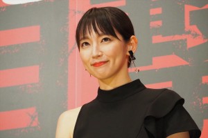 映画『見えない目撃者』完成披露試写会に登場した吉岡里帆