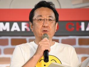 TVアニメ『ちびまる子ちゃん』イベント取材会に登場した三宅正治アナウンサー