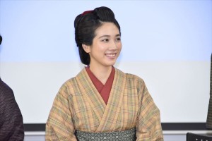 映画『みをつくし料理帖』第二弾キャスト発表記者会見に登場した松本穂香