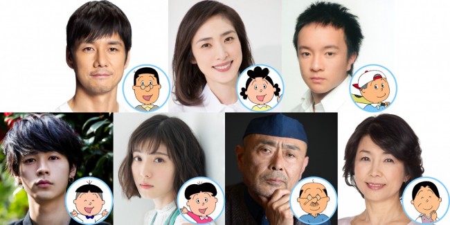 スペシャルドラマ企画 『磯野家の人々～20年後のサザエさん～』磯野家のキャストと、それぞれが演じるキャラクタービジュアル