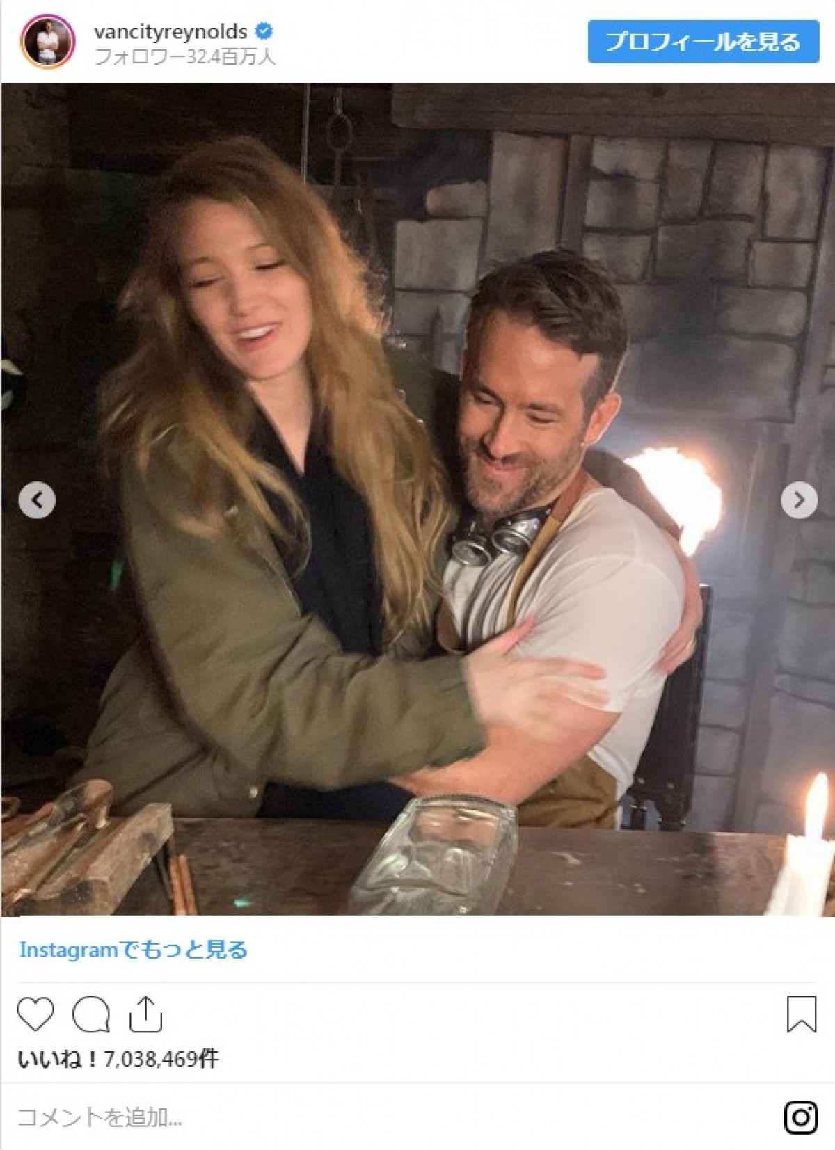 祝43歳！ ライアン・レイノルズの誕生日に妻ブレイクが仕返しの“鼻ホジ”写真投稿