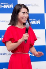 エクスコムグローバル株式会社／『イモトのWiFi』新CM発表会に登場したイモトアヤコ