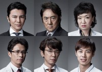テレビ朝日開局60周年記念『ドクターX～外科医・大門未知子～』新キャスト陣（上段左から）武田真治、市村正親、清水ミチコ、（下段左から）藤森慎吾、ユースケ・サンタマリア、戸塚純貴