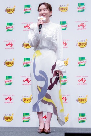 味の素株式会社「クノール（R） カップスープ」新TVCM発表会に登場した永野芽郁