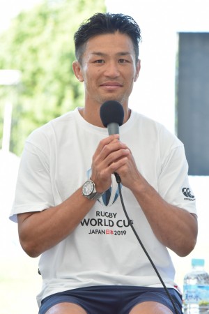『ラグビーワールドカップ2019TM ファンゾーン in 神奈川・横浜』事前取材に登場した廣瀬俊朗氏