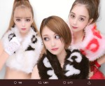 にこるんが仲良しプリクラ写真を公開（左から藤田ニコル、志田愛佳、Niki）※「藤田ニコル」公式ツイッター