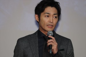 土曜ドラマ『俺の話は長い』完成披露試写会に出席した安田顕