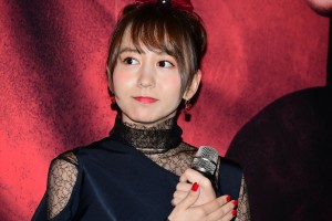 映画『地獄少女』完成披露試写会に登城した大場美奈