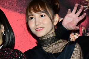 映画『地獄少女』完成披露試写会に登城した大場美奈