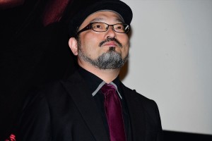 映画『地獄少女』完成披露試写会に登城した白石晃士監督
