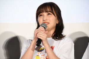 映画『最高の人生の見つけ方』公開初日舞台挨拶に登場した百田夏菜子（ももいろクローバーZ）
