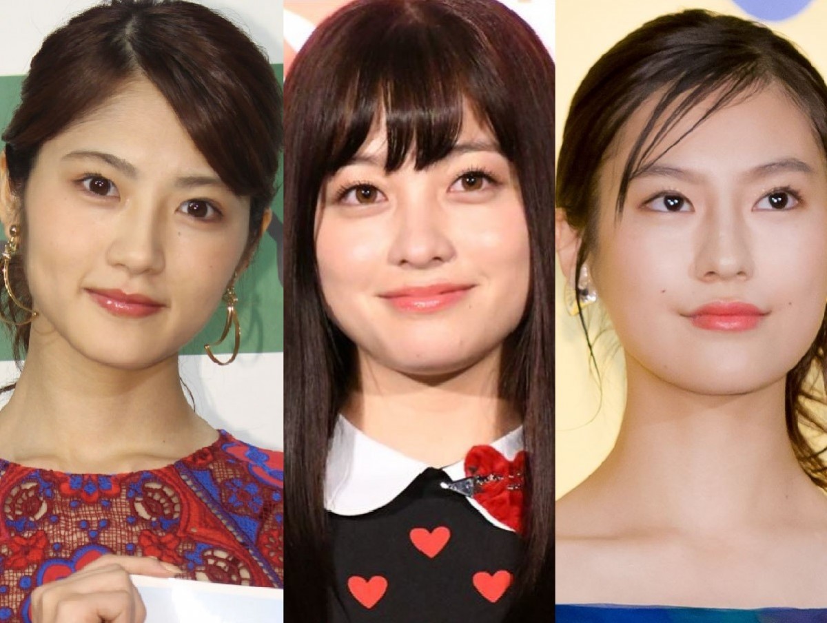 (左から)橋本環奈、若月佑美、恒松祐里