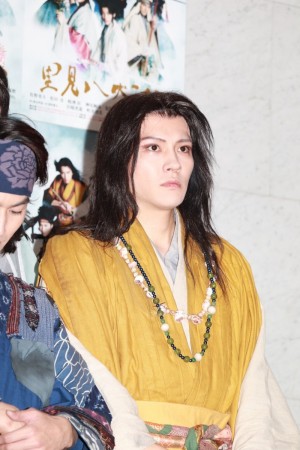 スペクタクル時代劇『里見八犬伝』囲み取材に登場した財木琢磨