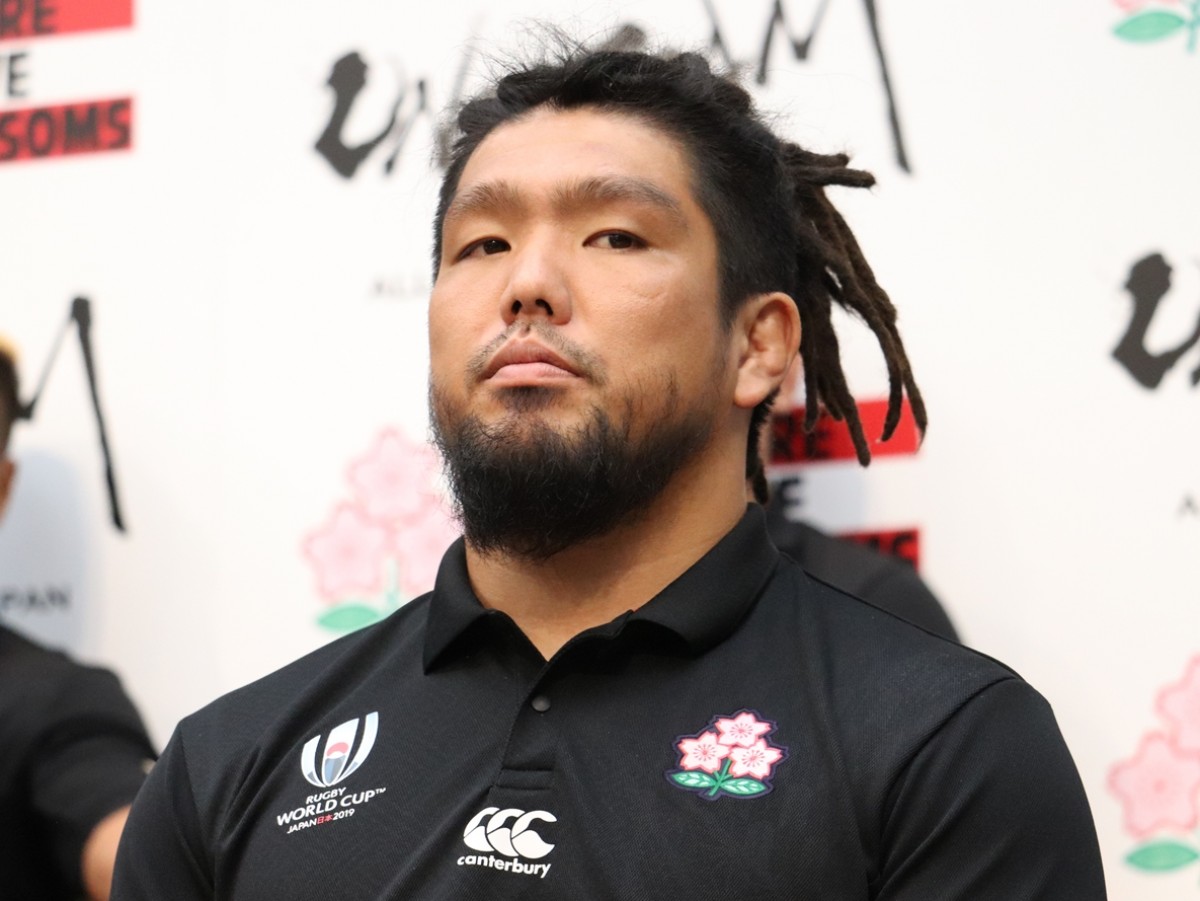 ＜ラグビーW杯＞日本代表が会見　リーチ主将「もう一度感動を届けたい」
