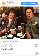 “親友感”が半端ない佐藤隆太と桐谷健太のツーショット　※『4分間のマリーゴールド』インスタグラム