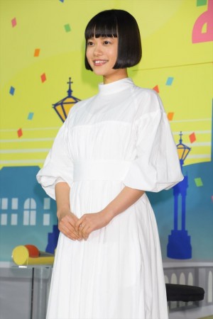 連続テレビ小説『おちょやん』制作・ヒロイン発表会見に登場した杉咲花