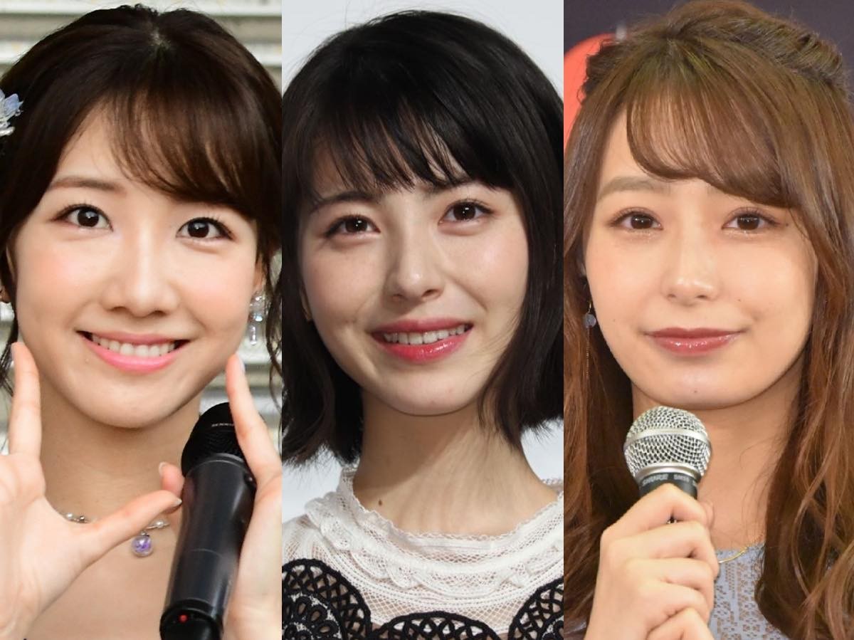 （左から）柏木由紀、浜辺美波、宇垣美里