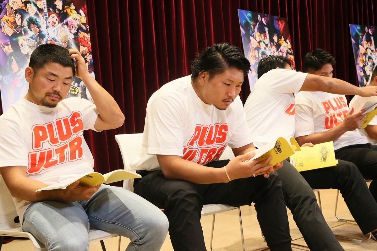 劇場版『ヒロアカ』 福岡、稲垣、田中選手らラグビー戦士が応援キャラ就任＆初アフレコ