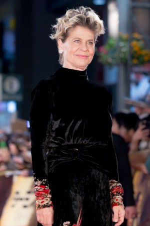 映画『ターミネーター：ニュー・フェイト』ジャパンプレミアに登場したリンダ・ハミルトン