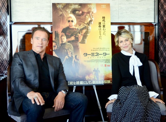 映画『ターミネーター:ニュー・フェイト』アーノルド・シュワルツェネッガー&リンダ・ハミルトン来日インタビュー
