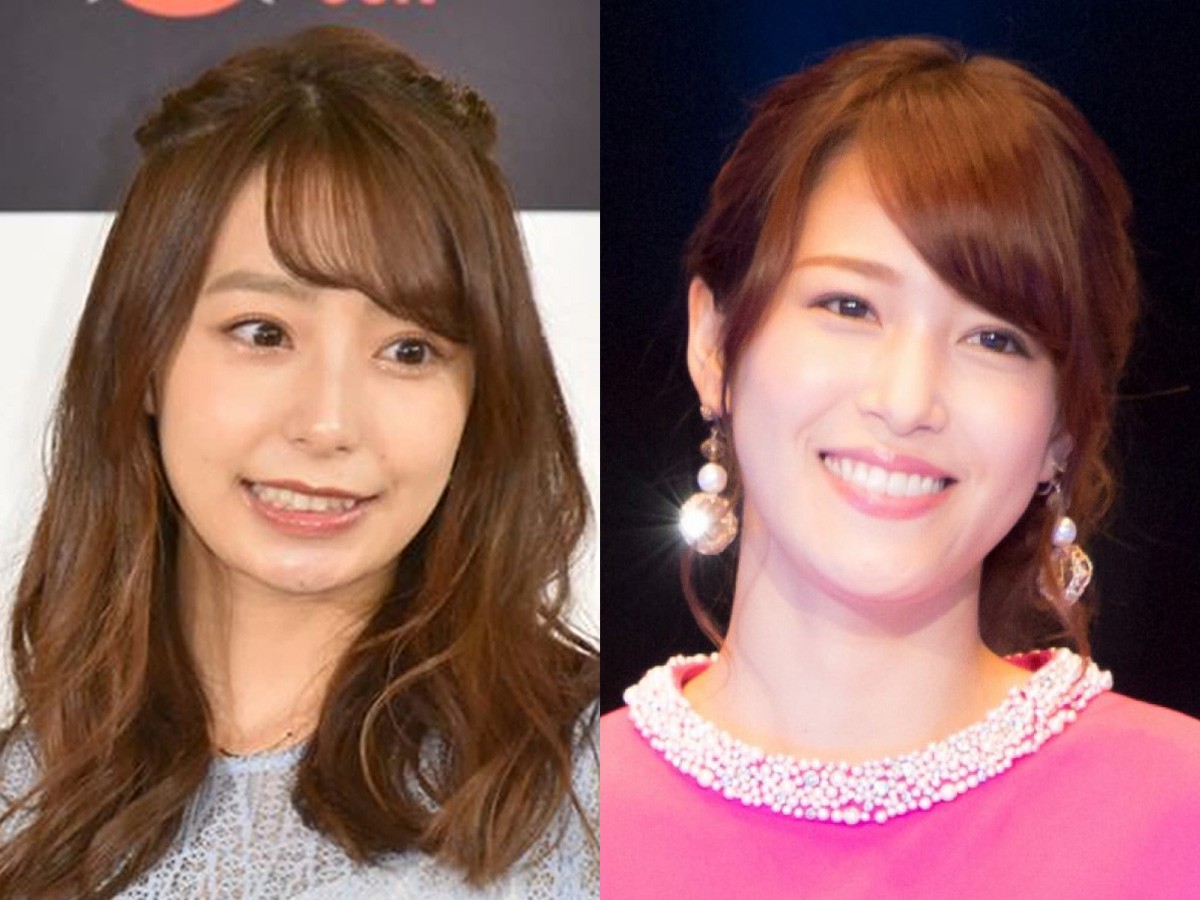 （左から）宇垣美里、鷲見玲奈