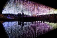 あしかがフラワーパーク、新作イルミは500万球超え! 水面に映りこむ幻想的な姿も