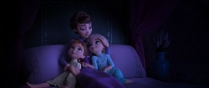 映画『アナと雪の女王2』子供時代のエルサとアナと母イドゥナ