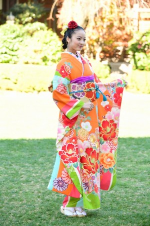 2020年オスカープロモーション晴れ着撮影会に登場した川瀬莉子