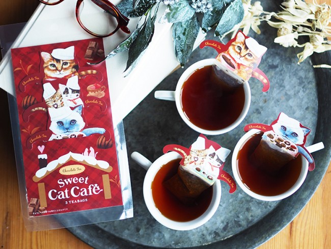 “ネコ型紅茶ティーバッグ”に冬限定フレーバー！　ネコ好きへのプチギフトにも