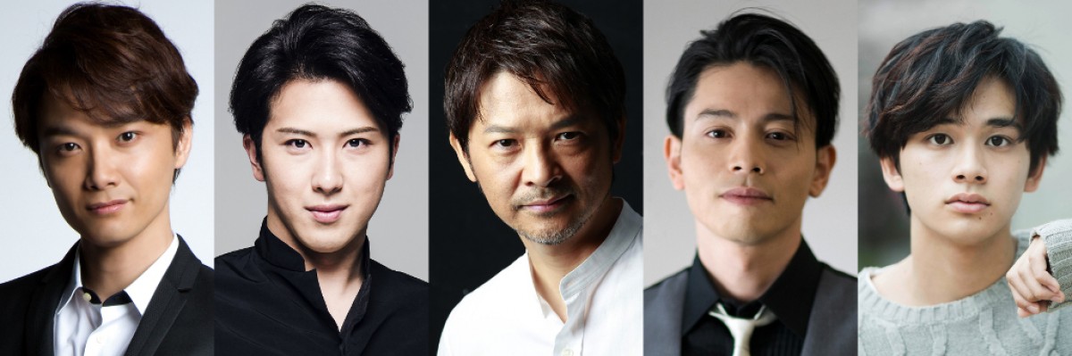 ドラマ『半沢直樹イヤー記念・エピソードゼロ~狙われた半沢直樹のパスワード~』発表された主要キャスト陣(左から)井上芳雄、尾上松也、緒形直人、吉沢悠、北村匠海