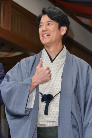 連続テレビ小説『エール』スタジオ取材会に登場した唐沢寿明