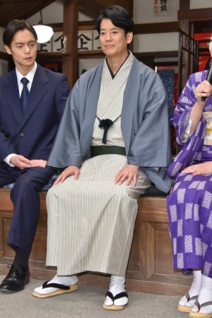 連続テレビ小説『エール』スタジオ取材会に登場した唐沢寿明