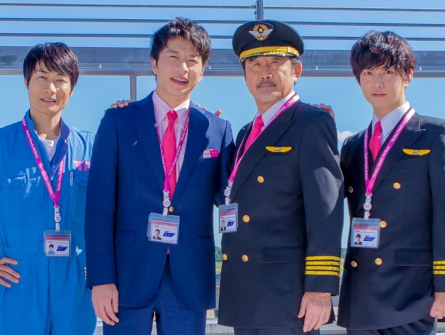 土曜ナイトドラマ『おっさんずラブ‐in the sky‐』に出演した(左から)戸次重幸、田中圭、吉田鋼太郎、千葉雄大