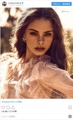 2019年「世界で最も美しい顔100人」9位：MEIKA WOOLLARD　※「MEIKA WOOLLARD」インスタグラム