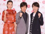 『第70回紅白歌合戦』リハーサル囲み取材に出席した綾瀬はるか、内村光良、櫻井翔