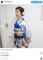 日本テレビ美人アナウンサーの晴れ着姿 ※「岩本乃蒼」インスタグラム