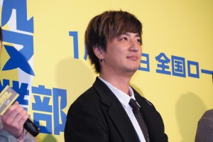 映画『前田建設ファンタジー営業部』完成披露上映会に登場した上地雄輔