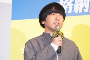 映画『前田建設ファンタジー営業部』完成披露上映会に登場した本多力