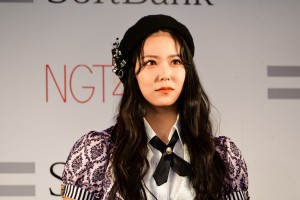 AKB48グループのVRライブ配信開始に関する記者発表会に登場したNMB48・白間美瑠