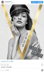 「V Magazine」特製2020年カレンダーに登場した、ジジ・ハディッド　※「ジジ・ハディッド」インスタグラム