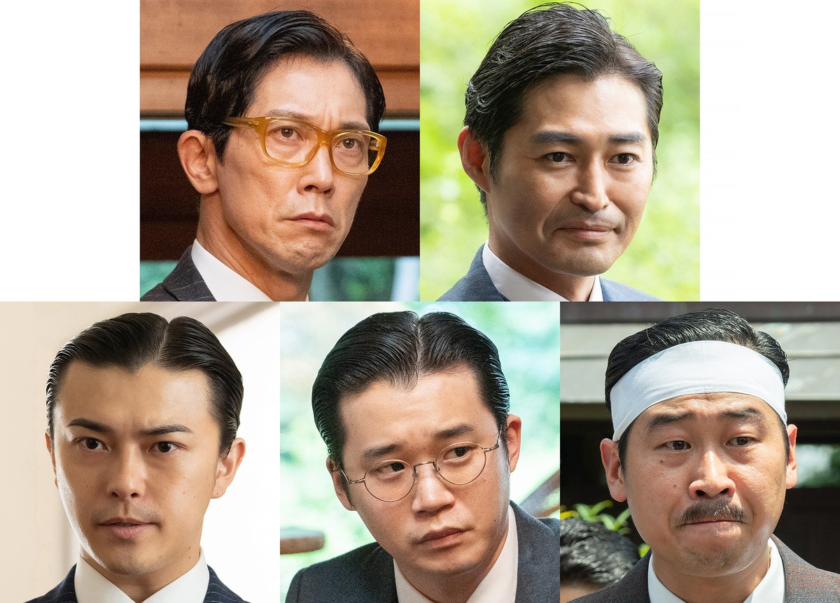 スペシャルドラマ『アメリカに負けなかった男~バカヤロー総理 吉田茂~』発表された追加キャスト(上段左から)佐々木蔵之介、安田顕、(下段左から)勝地涼、矢本悠馬、前野朋哉