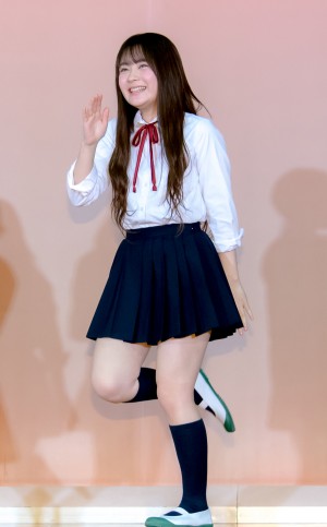 金曜ナイトドラマ『女子高生の無駄づかい』イベントに登場した畑芽育