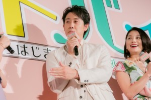 映画『グッドバイ～嘘からはじまる人生喜劇～』完成披露試写会に登場した大泉洋