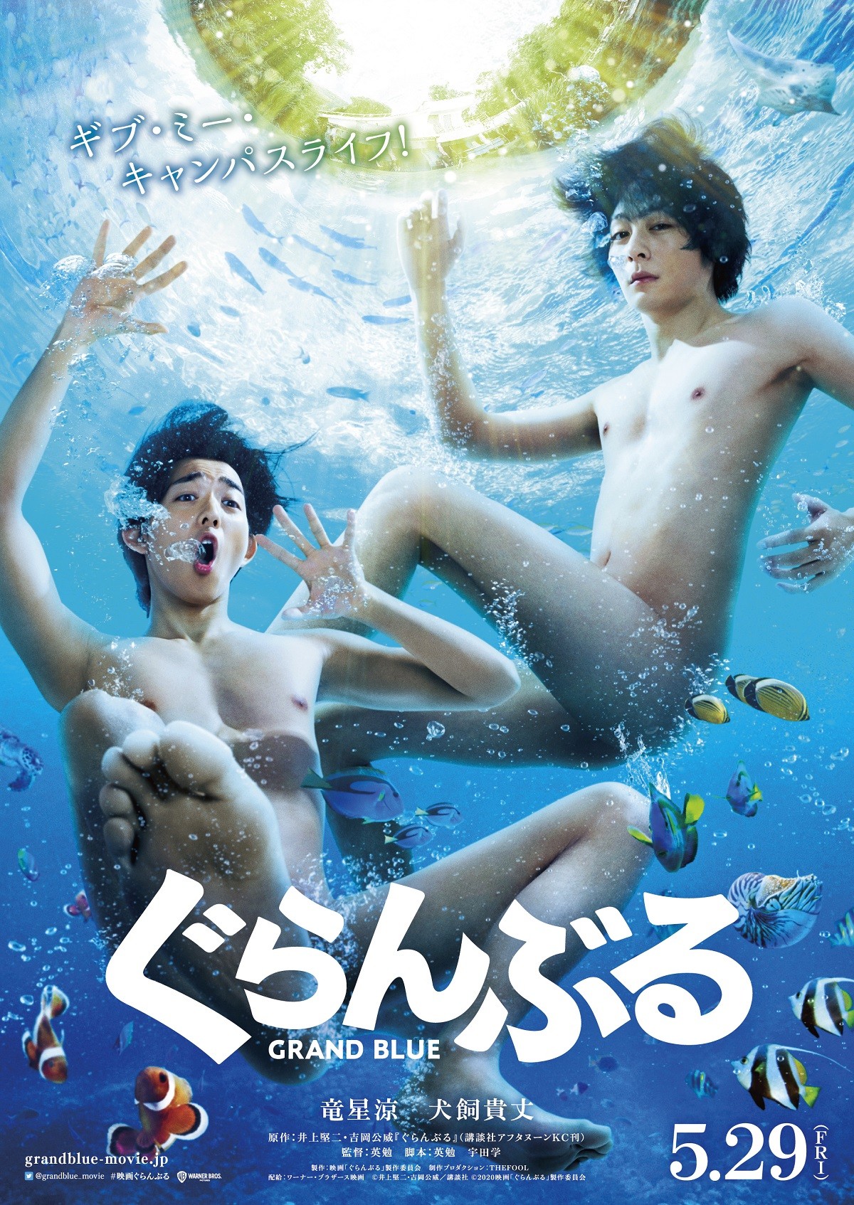 『ぐらんぶる』竜星涼＆犬飼貴丈のW主演決定　まさかの“全裸”特報＆ビジュアル解禁